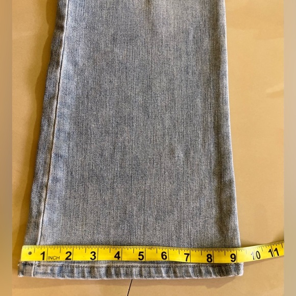 J Jill wash stretch jeans Womens 4 Jeans Flare Leg Light Wash Lagenlook Plus - Picture 10 of 16